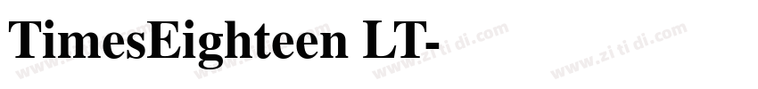 TimesEighteen LT字体转换